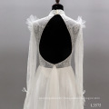 Wedding Wholesale Factory Bride long sleeve Flower Knot Wedding Dress